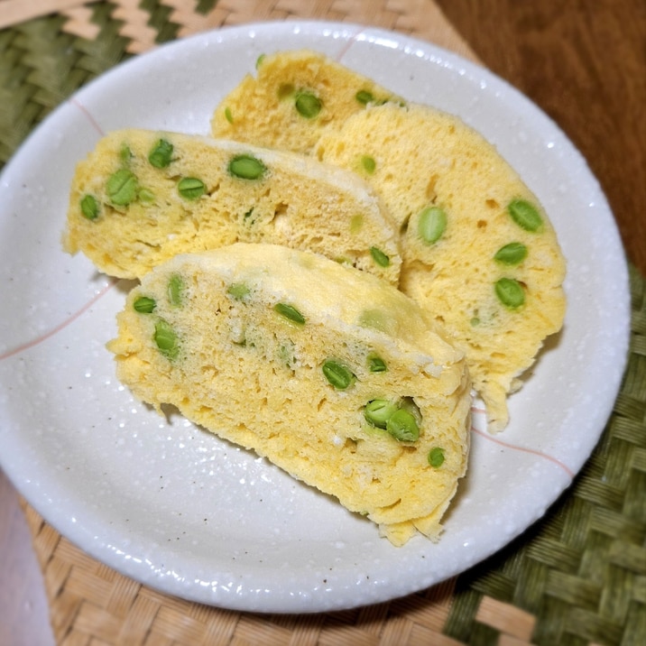 アイラップで枝豆蒸しパン(☆∀☆)